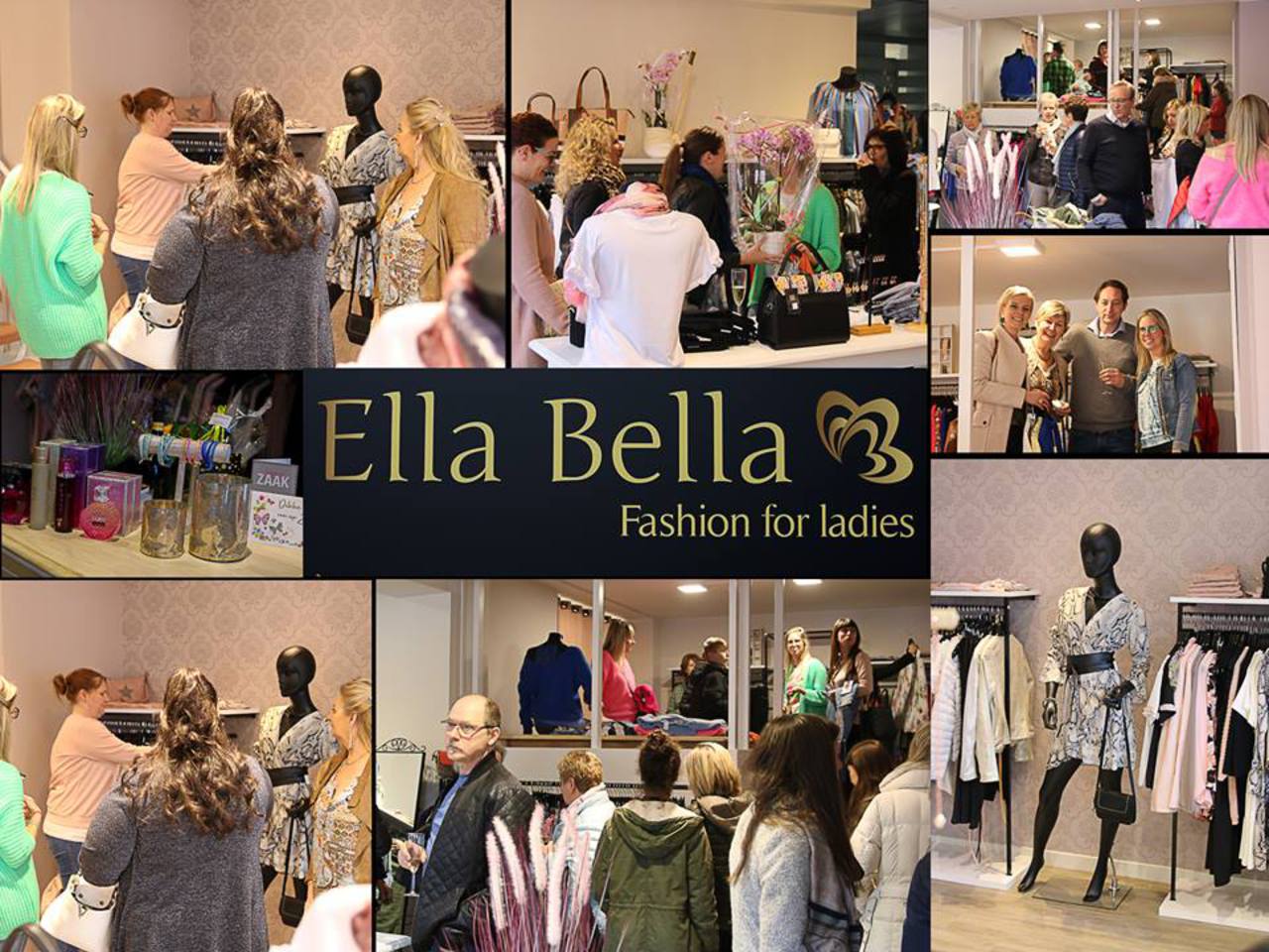 Opening dames-kledingwinkel ELLA BELLA shopping Bolderberg 23 & 24 maart: groot succes