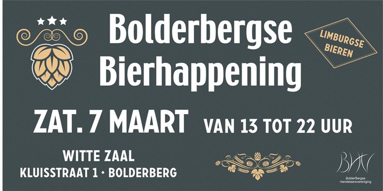 Bolderbergse Bierhappening (organisatie BHV): 7 maart 2020 vandaag komen bieren proeven !