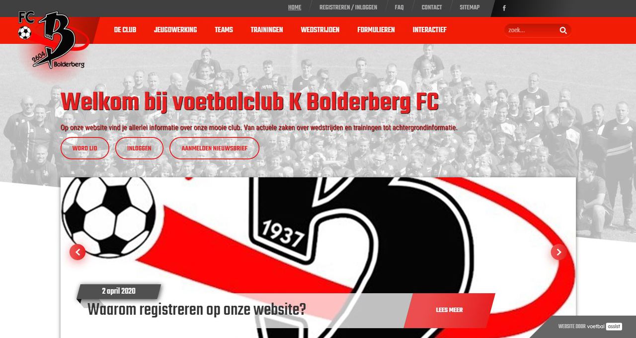 K. Bolderberg FC heeft nieuwe website 