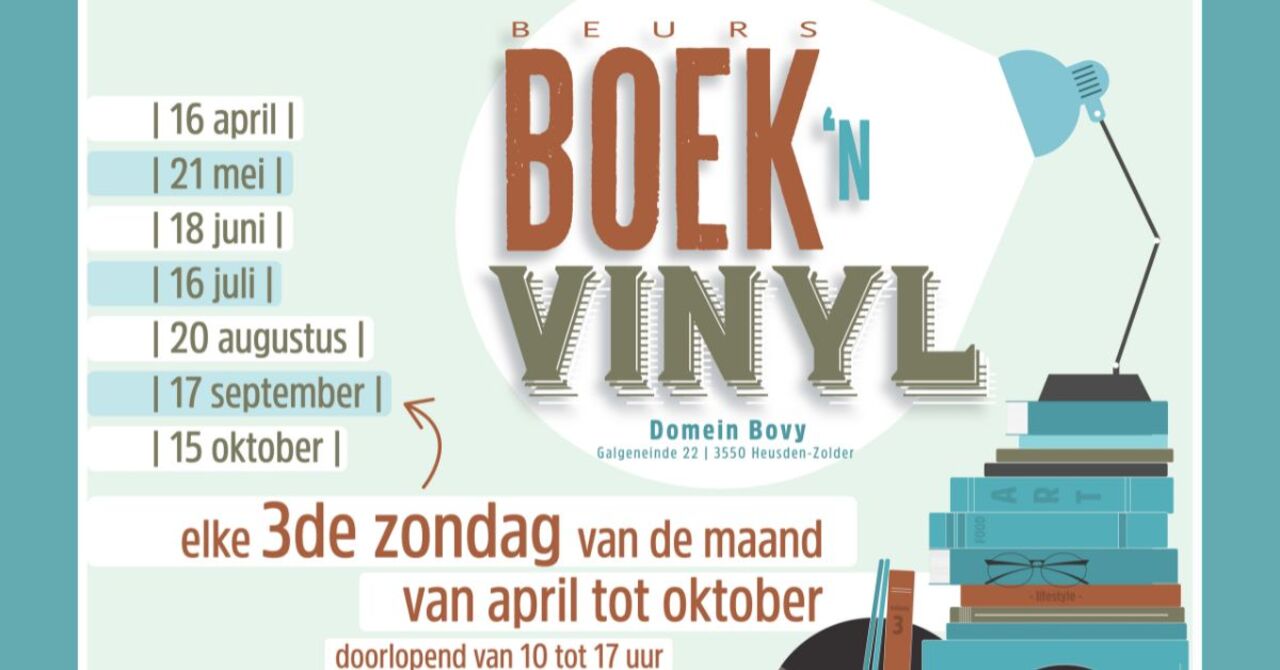 Boek'n Vinyl beurs @Domein Bovy | elke derde zondag van de maand van april tot en met oktober