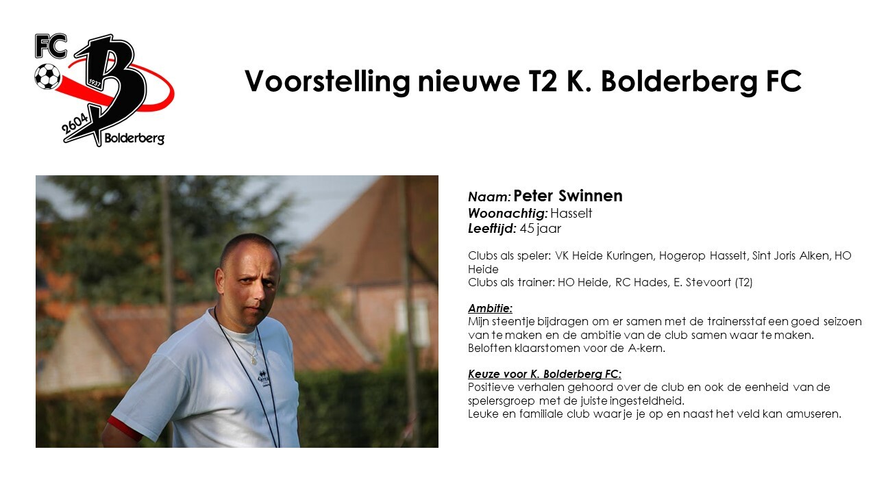 K. Bolderberg FC: nieuwsjes..